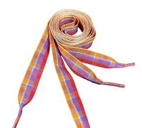 Qsvbeeqj Colored Checkered Polyester Shoelaces Durability Comfort Shoe String For Sneakers Casual Shoe Boot Replacement Accessory Checkered Shoelaces