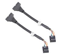 Qsvbeeqj Compactly USB3.0 Header To USB2.0 20Pin USB3.0 Female To 9Pin USB2.0 Male Adapter Cord For Space Saving Installation Speed Data Transfer Cable