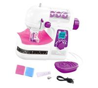 Qsvbeeqj Creative Hands on Pretend Play Sewing Machine Toy for Kids Realistic Electric Simulation Safe Design Travel Friendly Kids Sewing Toy