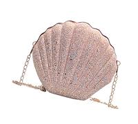 Qsvbeeqj Creative Sequins Shell Shoulder Bag Women's Crossbody Bags Casual Satchel Purse Adds A Touch Of Fashion To Any Outfit Carnival Costume Bag
