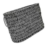 Qsvbeeqj Decorative Gray Wicker Holder Table Storage Basket With Lid For Bathroom Home Or Closet Organization Narrow Toilet Tissue Storage