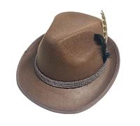 Qsvbeeqj Derby Hat For Male Teenagers Halloween Carnivals Felt Derby Hat Spring Sunproof With Decors Bucket Hats For Teens Bucket Hats Men Teens Girls Aesthetic Outdoor