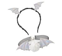 Qsvbeeqj Devil Bat Headband Flower Lace Choker Set Demons Costume Accessories Dolls Toy Carnivals Halloween Cosplay Party Props Halloween Cosplay Party Accessories