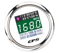 Qsvbeeqj Digital Navigation Speed Gauge 52mm Antenna-Equipped KMH Switchable For Vehicle Motorcycle Watercraft Digital Speedometer With