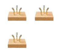 Qsvbeeqj Display Stand Wood with Gold Metal Arms Elegant Decorative for Mineral Specimens and Fossils Geodes Showcase Rack Fossils Coral Display