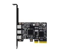 Qsvbeeqj Double Type C Port PCIe Card With 4K DisplayPort Video And USB 3.2 10Gbps Performances USB C Video Output Card