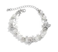 Qsvbeeqj Elegant Beaded Star Charm Pendant Stylish Wrist Jewelry Fashion Statement For Woman Delicate Star Pendant Armlet