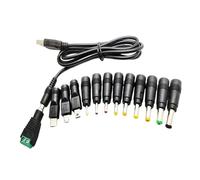 Qsvbeeqj Extension Cable 5V USB To 5.5x2.1mm Power Cable With 13 Interchangeable Connectors Charging For Speakers LED Light LED Lights Charging