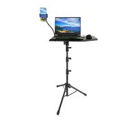 Qsvbeeqj Extra Wide Laptop Projector Stand Adjustable Height 25 63Inch Portable Foldable Tripod Reinforced Metal Frame Portable Laptop Tripod Stand Tray