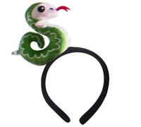 Qsvbeeqj Festive Green Snake Headband For New Year Celebrations Soft Fabric Headpieces Adjustable Headwear For Adults And Child New Year Snake Headband