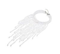 Qsvbeeqj Fringe Faux Pearls Layered Necklace - Adjustable Length Lightweight - Stylish Clavicle Chain For Evening & Casual Wear Elegant Layering Fringe Jewelry