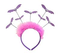 Qsvbeeqj Gothics Sequins Bat Hairband For Adult Kids Cosplay Party Costume Day Of The Death Bat Headpiece Halloween Accessories Festival Headwear Halloween Party Accessories