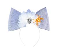 Qsvbeeqj Halloween Party Yarn Bowknot Hair Hoop with Spiders &Skull Decors Women Makeup Headband for Girls Cosplay Hairband