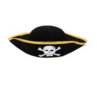 Qsvbeeqj Halloween Tricorn Hat Delicate Black Tricorn Hats Buccaneer Costume Hat Adults Cosplay Costume Pirate Hats Halloween Cosplay