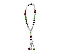 Qsvbeeqj Handcraft Sturdy Natural Glass Bead Tasbih Accessory for Muslims Suitable for Prayers and Cultural Enthusiasts Prayer Beads