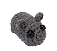 Qsvbeeqj Handmade Crochet Sad Hamster Keychain Toy Plush Toy Soft Knitting Toy For Children Adults Bags Decors