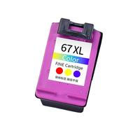 Qsvbeeqj High Capacity 67XL Cartridge Black/Color For 2723 2721 2330 4122 Multiple Printer Models Long Time Printing Solution Long Time Office