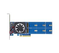 Qsvbeeqj Highly Speed PCIe4.0x8/x16 Adapter Card With 40mm Quiet Fan Supports 4x Solid Disc Up To 16000MB/s Theoretical Bandwidth Quads Channel Expansion Card