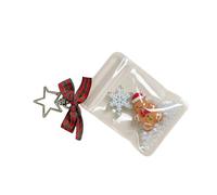 [Qsvbeeqj] Holiday Gingerbread Man Phone Charm Retro Keychain Accessories Christmas Bag Jewelry Gift User Friendly Design Celebration Gingerbread Keychain Heavy Duty
