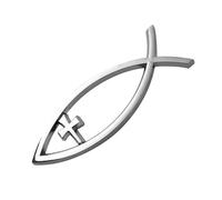 Qsvbeeqj Ichthys Fish Stickers Weather Resistant Adhesive Decals Savior Fish Car Stickers For Vehicle & Laptops Not Fading Car Sticker