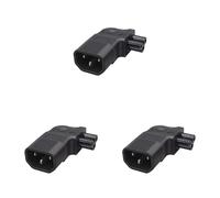 Qsvbeeqj IEC320 C14 To C5 Adapter 3Pin Left Angle Bend Power Converters Male Female Computer PDU Power