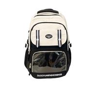 Qsvbeeqj Japanese Transparent Pocket Itabag Backpack Pin Display Cute School Bag Waterproof Student Large Capacity Backpack Large Capacity School Bag