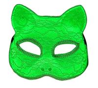 Qsvbeeqj Lace Cats Masquerade Lights In Night Half Face Halloween Christmas Cosplay Party Costumes For Womens Half Face