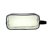 Qsvbeeqj Large Capacity Pencil Case 2 Compartment Travel Pencils Organiser Bag Light Weight See Through Pen Pouches for Student Pencil Case with Dividers