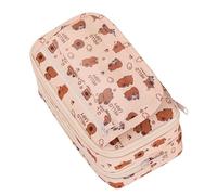 Qsvbeeqj Large Pencil Case Zippered Pencil Pouches Portable Pen Organizers Storage Bag Travel Makeup Pouches for Women Student Office Desk Accessories