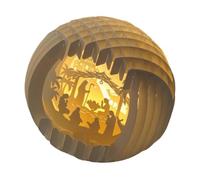 Qsvbeeqj Light Up Nativity Scene Paper Cutting Christmas Set With LED Lights Tabletop Ornament Decorations Light Up Set