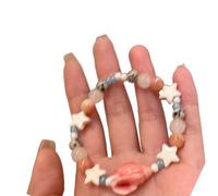 Qsvbeeqj Lightweight Ceramic Glass Beaded Hand Chain For Vacation Seaside Outfit Fashion Wrist Accessory For Women Girls Ceramic Glass Bead Wristband