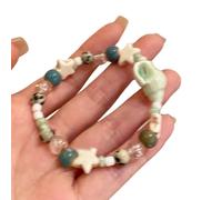 Qsvbeeqj Lightweight Ceramic Glass Beaded Hand Chain For Vacation Seaside Outfit Fashion Wrist Accessory For Women Girls Ceramic Glass Bead Wristband