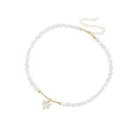 Qsvbeeqj Love Themed Rhinestones Necklace With Premium Glass Beads Versatile Clavicle Chain For Casual Or Formal Outfits Fashion Rhinestones Necklace For Dating