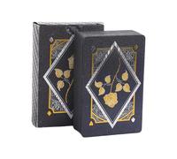 Qsvbeeqj Luxury Gold Plated PVC Playing Cards Washable Deck Card Card Set For Game NightsCollectible Playing Cards Set Entertainment For Adults