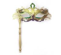 Qsvbeeqj Masquerade Venetians Party Halloween Costume Mardi Gras Party With Stick For Women Men Gifts Masquerade For Couples Women And Men With