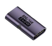 Qsvbeeqj Metal USB 4.0.0 Converter: 80Gbps Fast Transmission 240W Charging Adapter