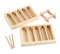 Qsvbeeqj Multi Functional Spindle Box Educational Toy for Color Identification Number Concepts and Sensory Development Ages 2-6 Educational Wooden
