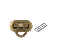 Qsvbeeqj New Metal Clasp Turn Twist for Handbag Craft Bag Purse Hardware Purse Clasps Frame Square
