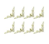 Qsvbeeqj Pack of 8 Decorative Book Corners with Fine Engraving Elegant Reduces Wear Enhances Appearance for Various Applications Book Corner Protectors