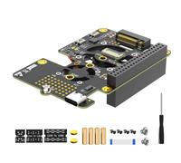 Qsvbeeqj PCIe Adapter For SSD Cooling Fan Automatic Discoloration LED Efficient Data Handling PCIE To NVMe SSD Expansion Board