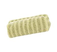 Qsvbeeqj Plush Striped Pencil Case Large Compartment Multipurpose Pen Case Pencil Bag Travel Makeup Storage Bag for Student Girl Plush