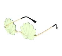 Qsvbeeqj Popular Rimless Shell Sun Glasses For Parties And Music Festivals With Bright Color Great For Fashionable Women Wear Festival