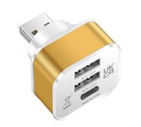 Qsvbeeqj Portable Car USB Charging Extender 3 Port Extended Splitter Multipurpose Connector Replacement For Phones Tablets Adapter Power Supply