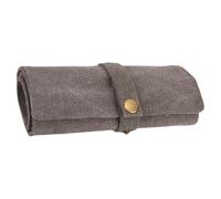 Qsvbeeqj Practical Travel Friendly Watch Band Organizers Foldable Cotton Canvas Case Holds 10 Straps for Smartwatch Accessories Multiple Slot Watch Band Protector