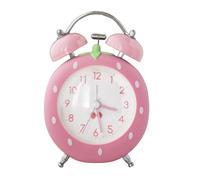Qsvbeeqj Quiet Quartzs Strawberry Alarm Clock For Heavy Sleepers Kids Adults Loud Twin Bells Night Light Bedroom Living Room Gift Alarm Clock For Birthdays And Christmas