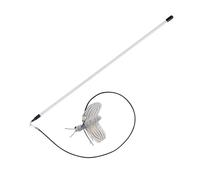 Qsvbeeqj Regulable Cats Fishing Rod Funny Cats Toy Teaser Stick Regulable Length Stick For Active Felines Fun And Engagement Realistic Flying Toy