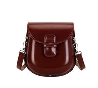 Qsvbeeqj Retro Saddle Crossbody Purse for Women Genuine Leather Shoulder Bag with Adjustable Strap Travel Friendly Canvas Crossbody Bags for Women Small Over the Shoulder Saddles Purses