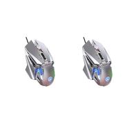 Qsvbeeqj RGB Gaming USB Game Macro Programming 6400 DPI Optical Type C Optical Car Mode Colorful Breathing Light USB Charging Computer Mice Ergonomic Cute Hamster Cartoon