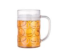 Qsvbeeqj Shatterproof Beer Mug Unbreakable Acrylic Drinking Cups Glasses for Milk Champagne Cup Kitchen Party Water Cup Clear Beer Cups