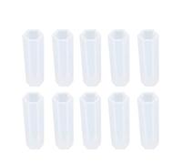 Qsvbeeqj Silicone Molds 10 Pcs/Set Crystal Point Tower Epoxy Resin Mold Jewelry Pendant Silicone Mould